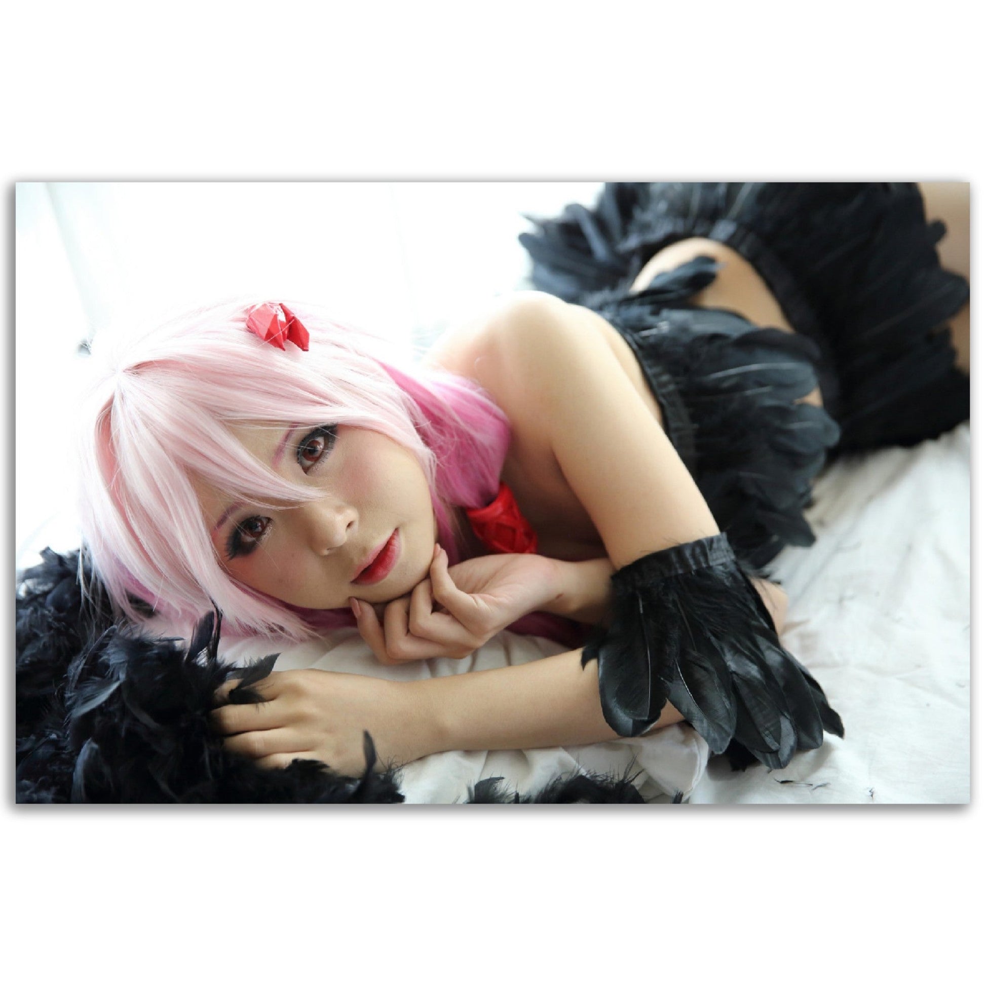 Classic Matte Paper Poster - Portrait of Japan anime cosplay girl in white - JAPAN - Green Forest Home