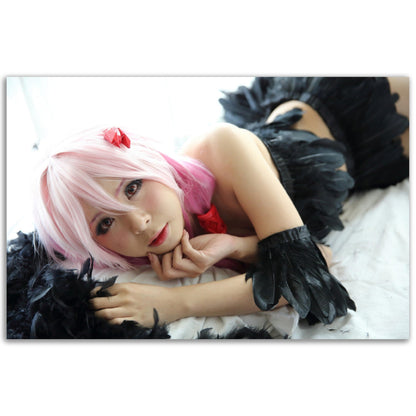 Classic Matte Paper Poster - Portrait of Japan anime cosplay girl in white - JAPAN - Green Forest Home