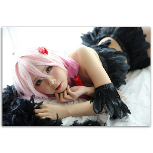 Classic Matte Paper Poster - Portrait of Japan anime cosplay girl in white - JAPAN - Green Forest Home