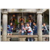 Classic Matte Paper Poster - Students at the Otowa waterfall catching the water of one of the three separate streams for health, longevity, and learning success. Kiyomizu-dera temple - JAPAN - Green Forest Home