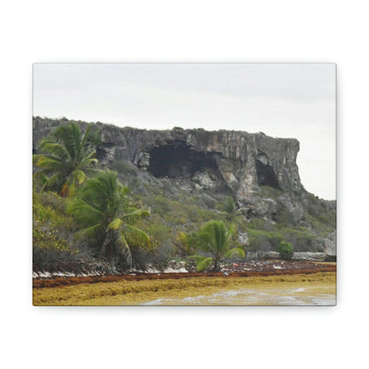 Clear view of huge awesome caves of Mona Island - Puerto Rico - the Galapagos of the Caribbean - in Pajaros beach - Green Forest Home