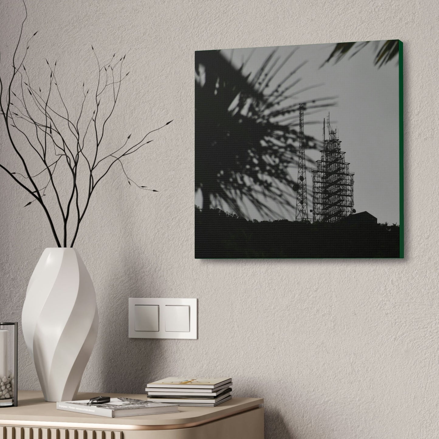 Copy of Canvas Stretched - Forest@Home - El Yunque - Recovering from Hurricane Maria - El Yunque Telecom towers in back of Sierra Palm seeds - Green Forest Home