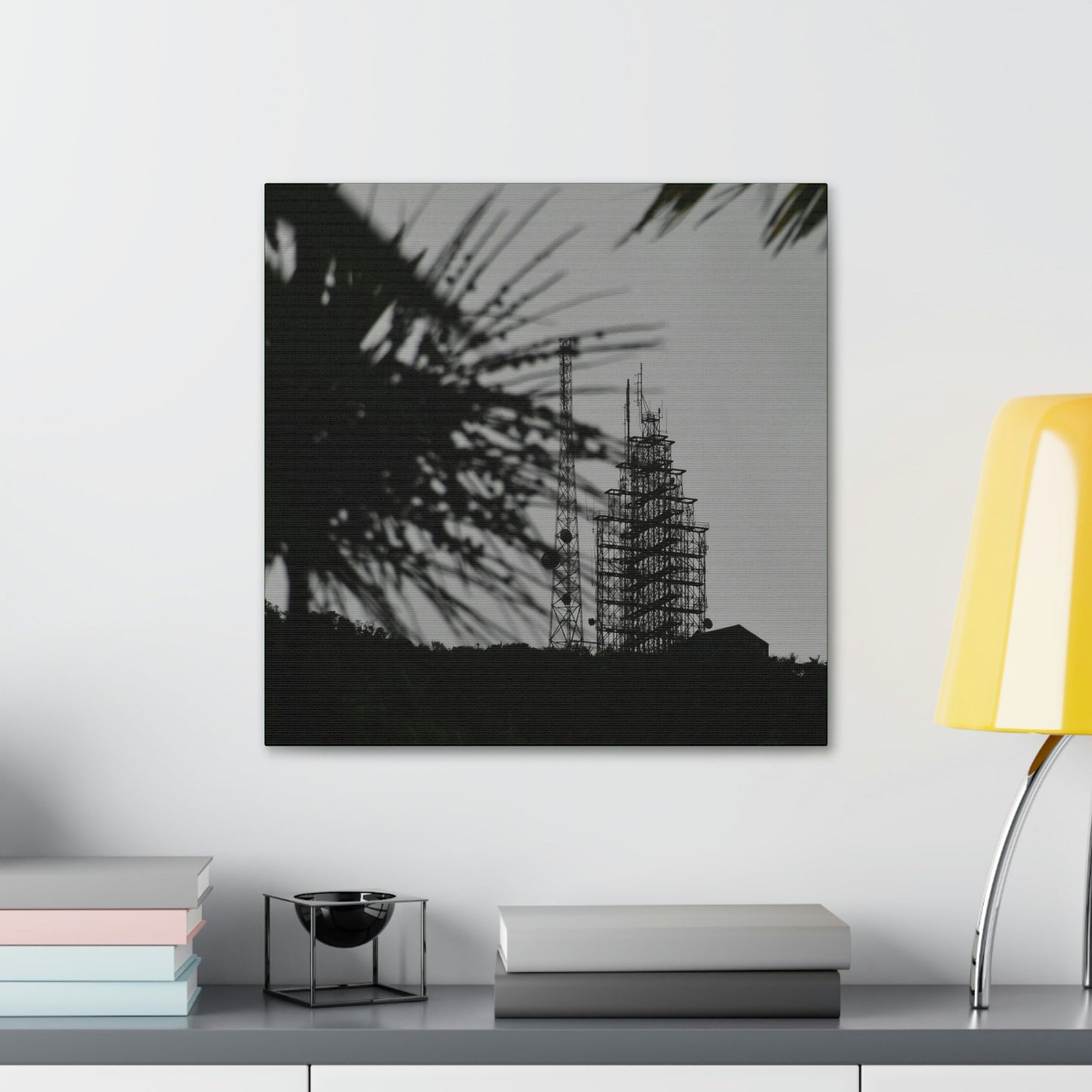 Copy of Canvas Stretched - Forest@Home - El Yunque - Recovering from Hurricane Maria - El Yunque Telecom towers in back of Sierra Palm seeds - Green Forest Home
