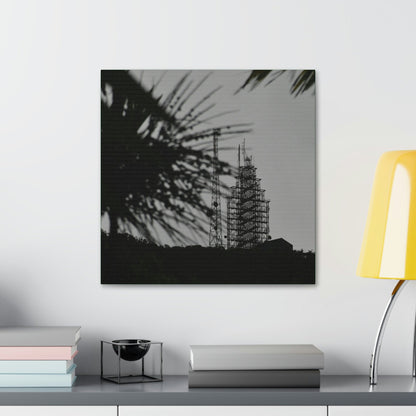 Copy of Canvas Stretched - Forest@Home - El Yunque - Recovering from Hurricane Maria - El Yunque Telecom towers in back of Sierra Palm seeds - Green Forest Home
