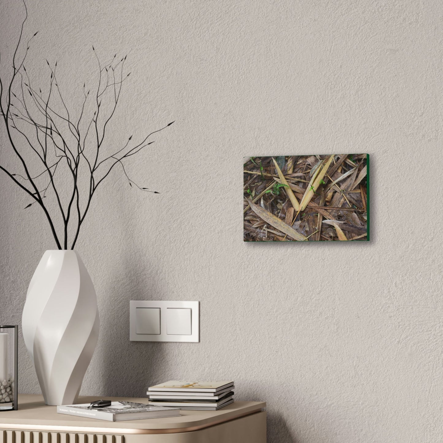 Copy of Deals on Thin Canvas - Stretched, 0.75" - Small Sizes Horizontal - Ideal for Wall Forest Mosaics - Cluster of Common Yunque Plants - Green Forest Home