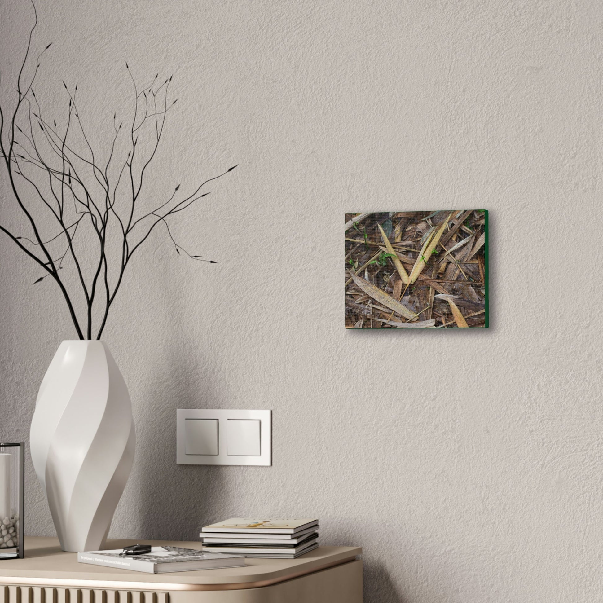 Copy of Deals on Thin Canvas - Stretched, 0.75" - Small Sizes Horizontal - Ideal for Wall Forest Mosaics - Cluster of Common Yunque Plants - Green Forest Home