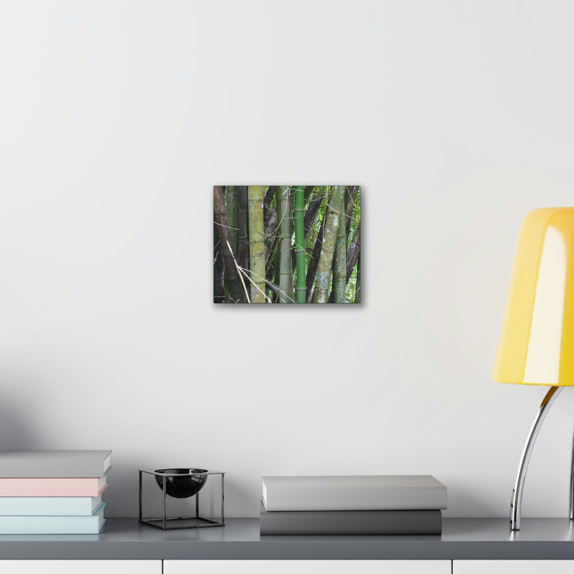 Deals on Thin Canvas - Stretched, 0.75" - Small Sizes Horizontal - Ideal for Wall Forest Mosaics - Bamboo cluster planted to protect the roads - Green Forest Home