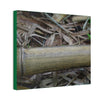 Deals on Thin Canvas - Stretched, 0.75" - Small Sizes Horizontal - Ideal for Wall Forest Mosaics - Dry Bamboo trunk and leaves - Green Forest Home