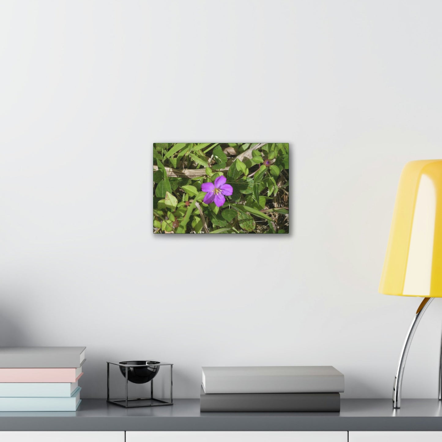 Deals on Thin Canvas - Stretched, 0.75" - Small Sizes Horizontal - Ideal for Wall Forest Mosaics - Flower in Foliage - Rio Sabana Park - Green Forest Home