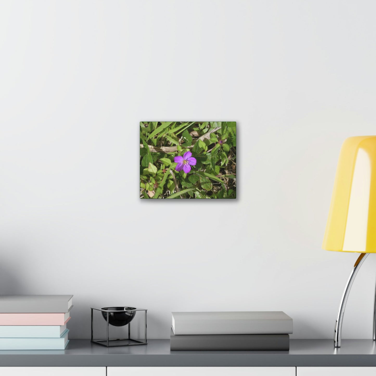Deals on Thin Canvas - Stretched, 0.75" - Small Sizes Horizontal - Ideal for Wall Forest Mosaics - Flower in Foliage - Rio Sabana Park - Green Forest Home