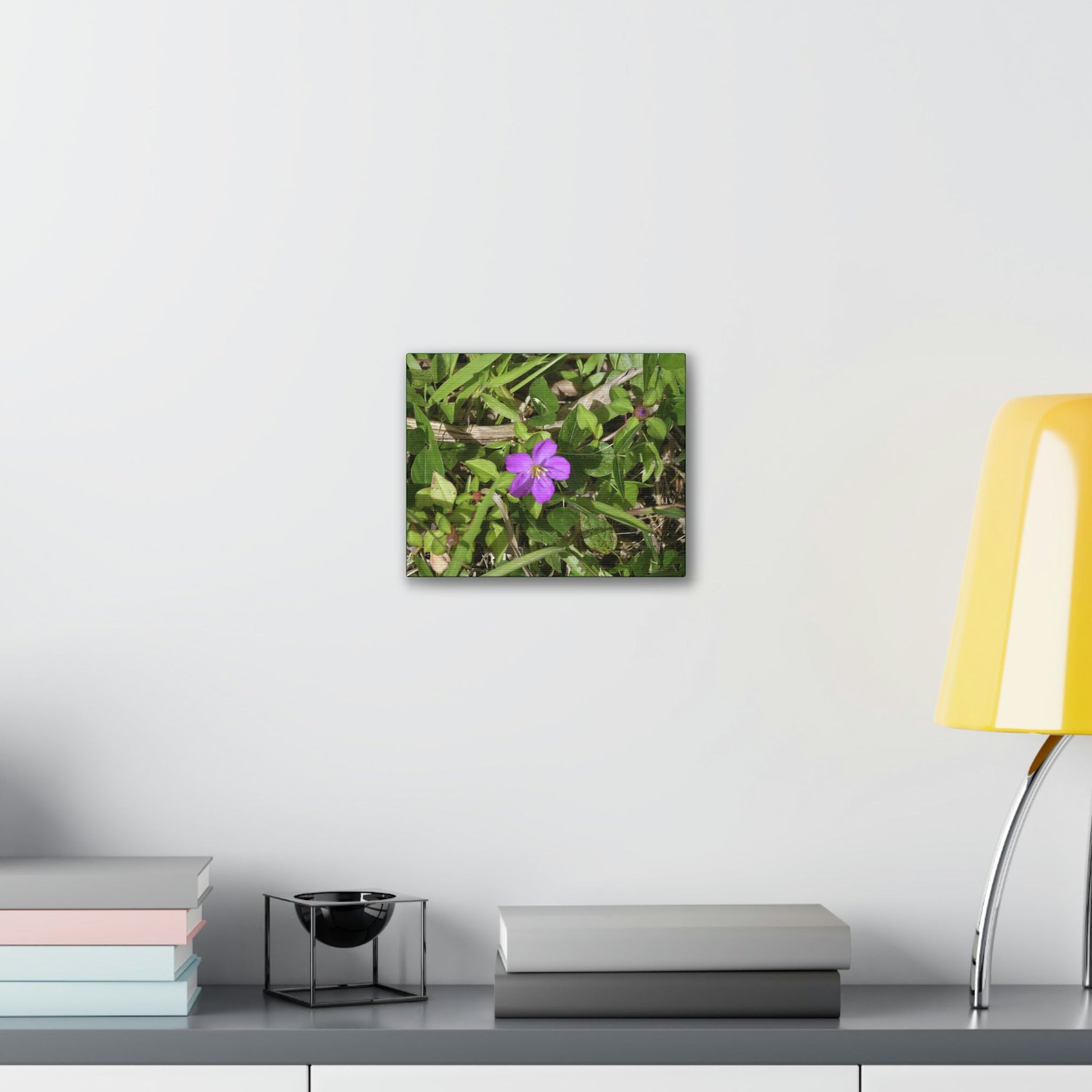 Deals on Thin Canvas - Stretched, 0.75" - Small Sizes Horizontal - Ideal for Wall Forest Mosaics - Flower in Foliage - Rio Sabana Park - Green Forest Home
