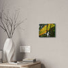 Deals on Thin Canvas - Stretched, 0.75" - Small Sizes Horizontal - Ideal for Wall Forest Mosaics - Primitive Banana like leaf in the sun - Green Forest Home