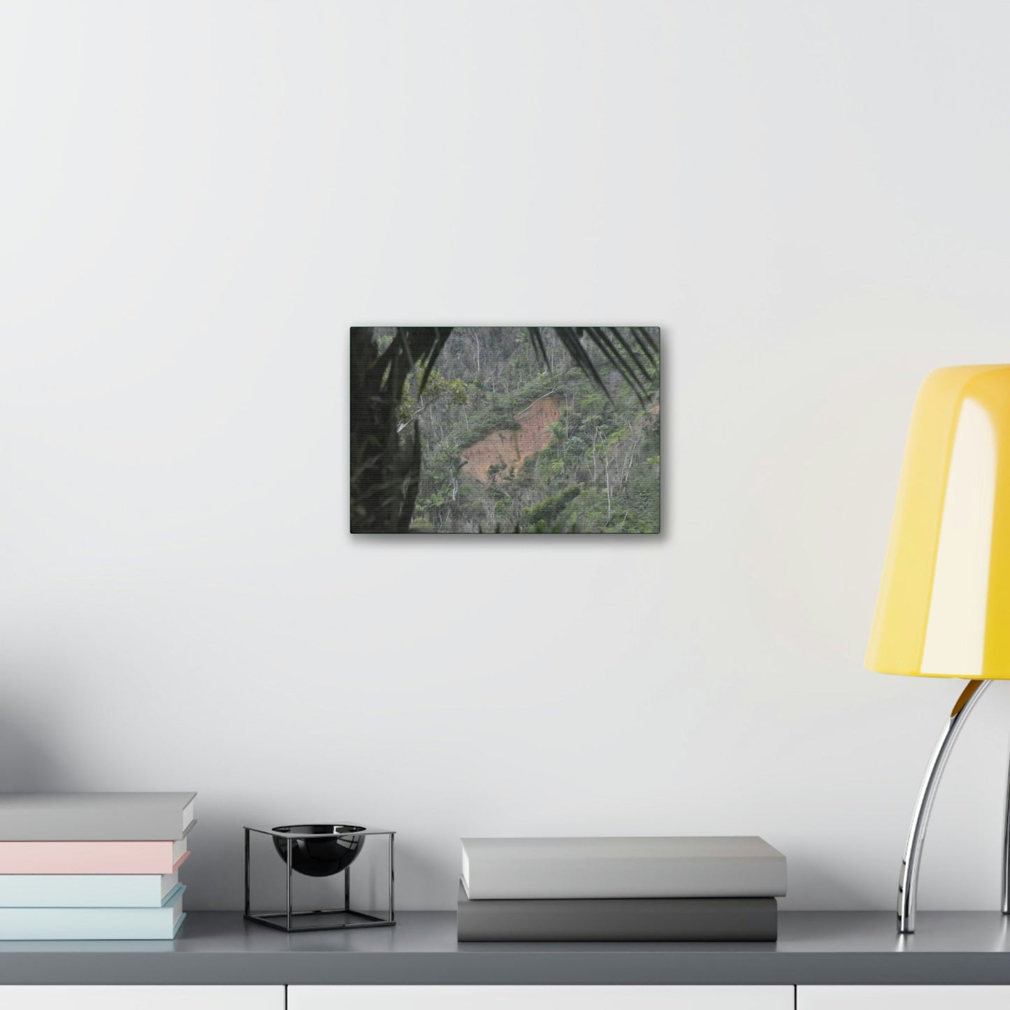 Deals on Thin Canvas - Stretched, 0.75" - Small Sizes Horizontal - Ideal for Wall Forest Mosaics - Rio Sabana Trail View of Landslide - Green Forest Home