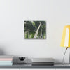 Deals on Thin Canvas - Stretched, 0.75" - Small Sizes Horizontal - Ideal for Wall Forest Mosaics - Sierra Palm Canopy - Rio Sabana Park - Green Forest Home