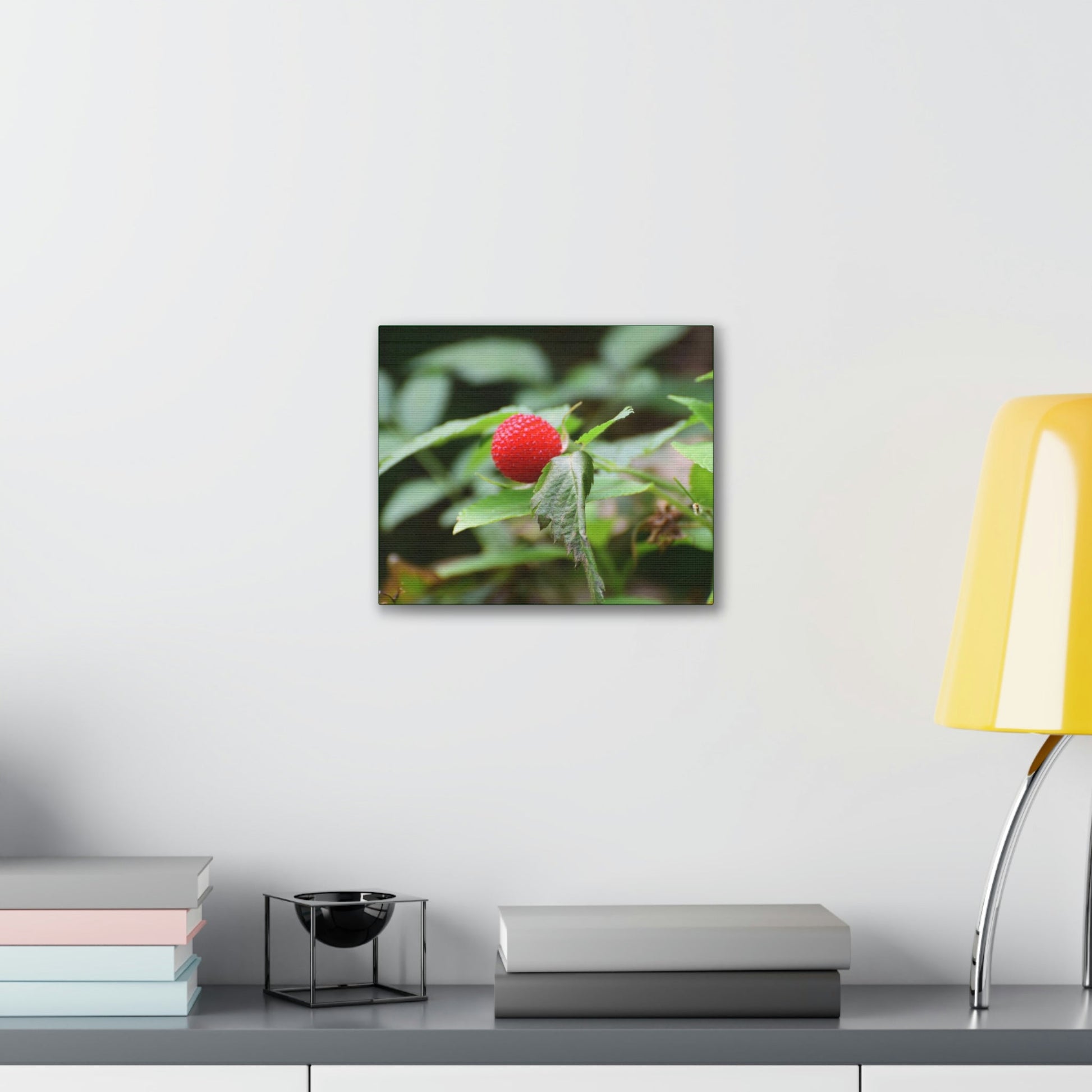 Deals on Thin Canvas - Stretched, 0.75" - Small Sizes Horizontal - Ideal for Wall Forest Mosaics - Sweet Wild Strawberry on side of roads - Green Forest Home