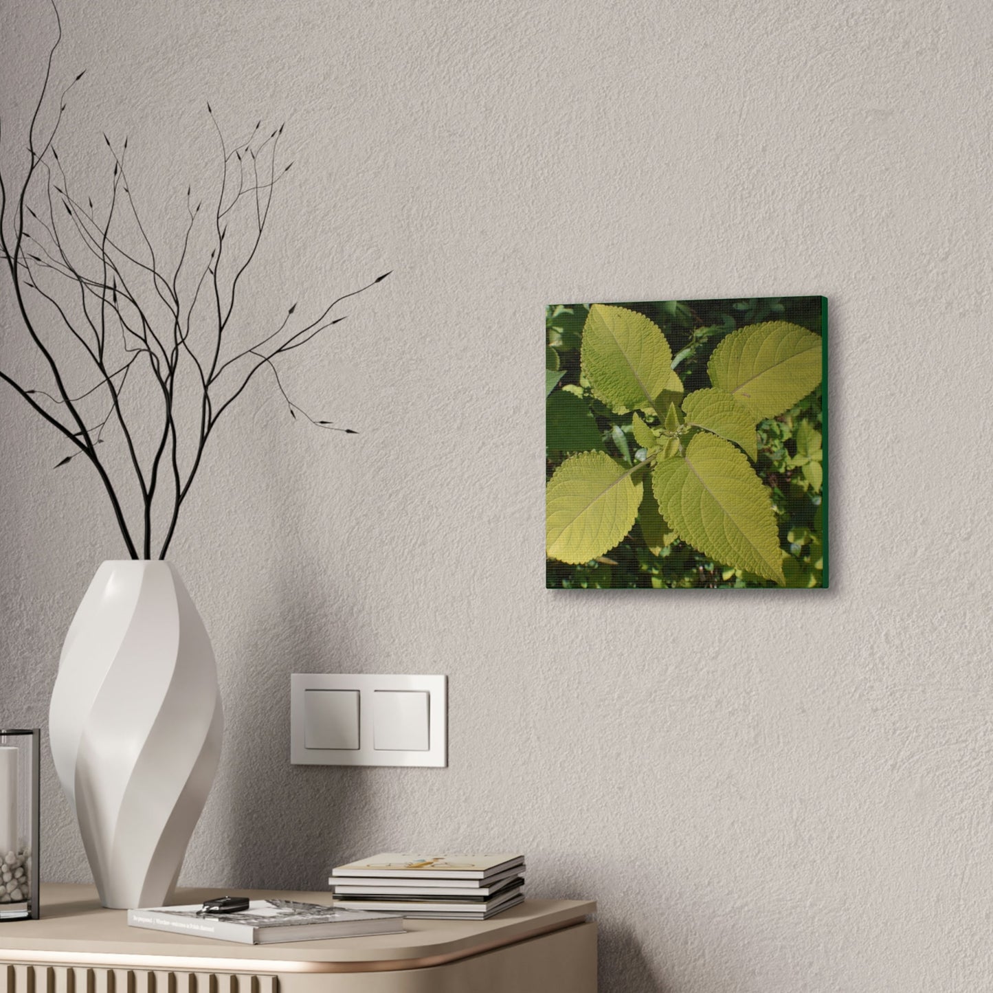 Deals on Thin Canvas - Stretched, 0.75" - Small Sizes - Ideal for Wall Forest Mosaics - Another variety of the Verguenza family of plants - Green Forest Home