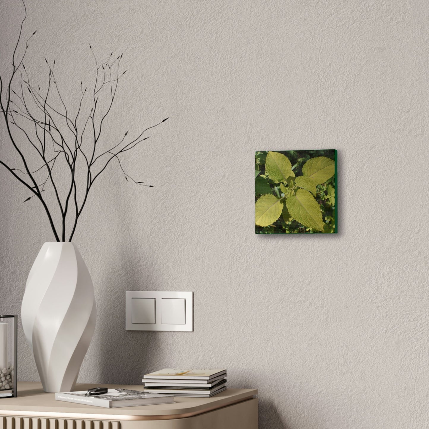 Deals on Thin Canvas - Stretched, 0.75" - Small Sizes - Ideal for Wall Forest Mosaics - Another variety of the Verguenza family of plants - Green Forest Home