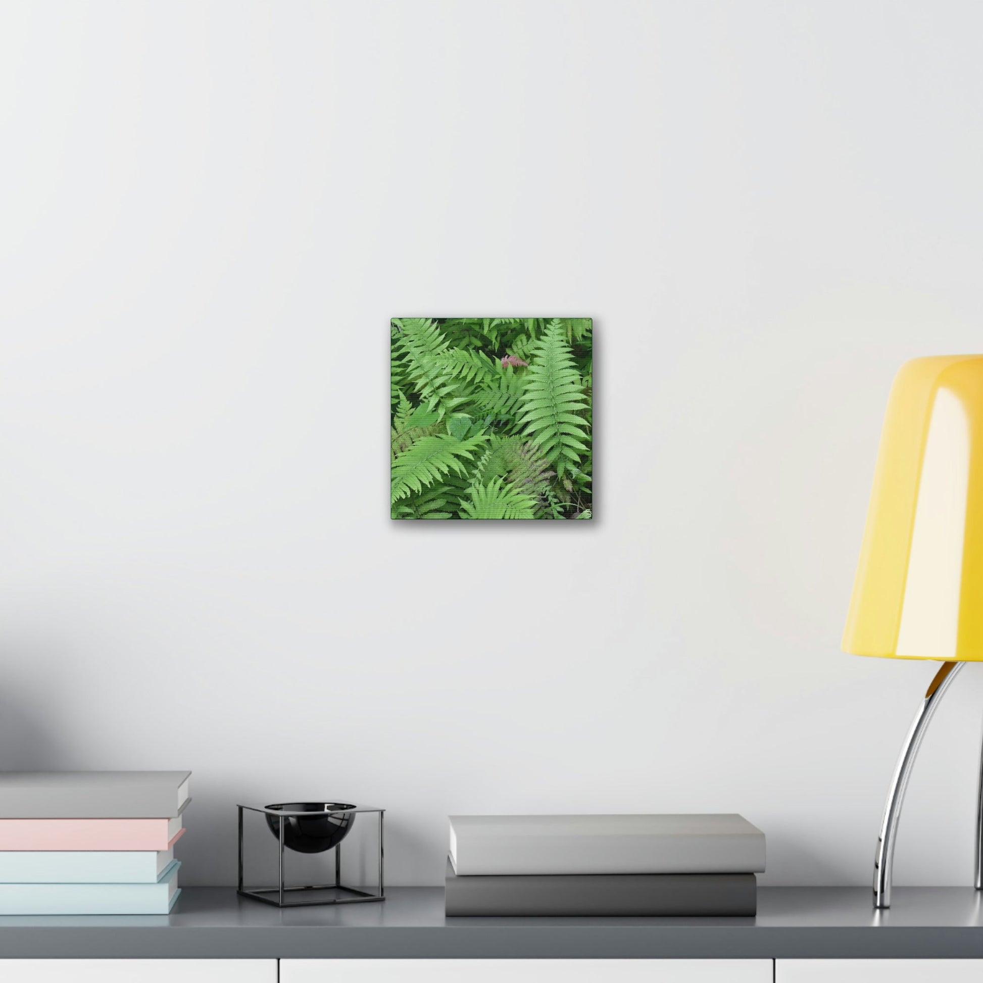 Deals on Thin Canvas - Stretched, 0.75" - Small Sizes - Ideal for Wall Forest Mosaics - Ferns Leaves - Green Forest Home