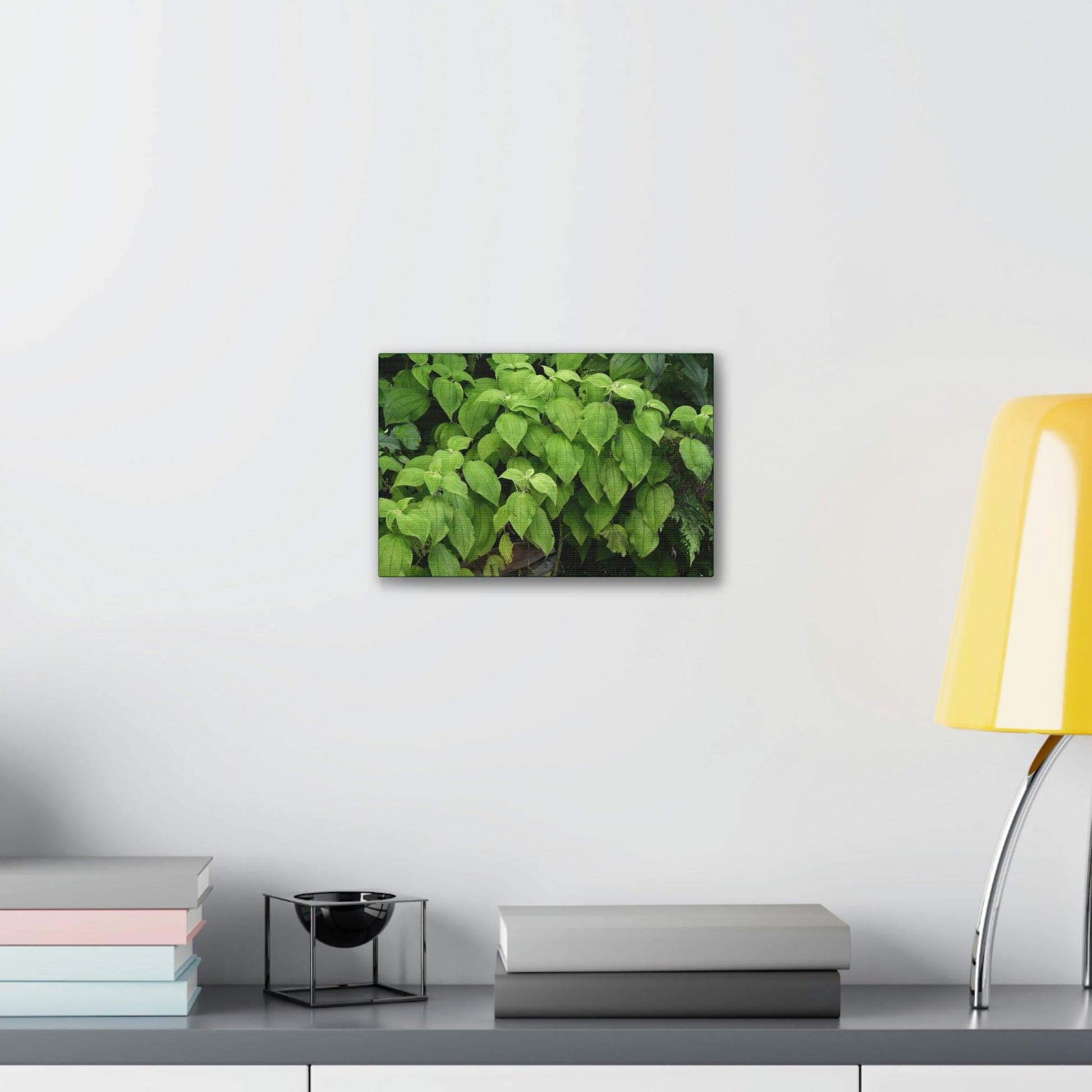 Deals on Thin Canvas - Stretched, 0.75" - Small Sizes Rectangular - Ideal for Wall Forest Mosaics - Cluster of Common El Yunque plants - Green Forest Home