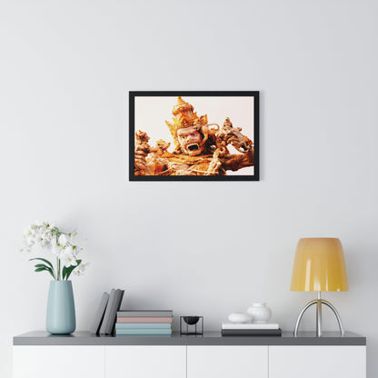 EU Print - Premium Framed Horizontal Poster - Fiery Wrathful Deity - India - Green Forest Home