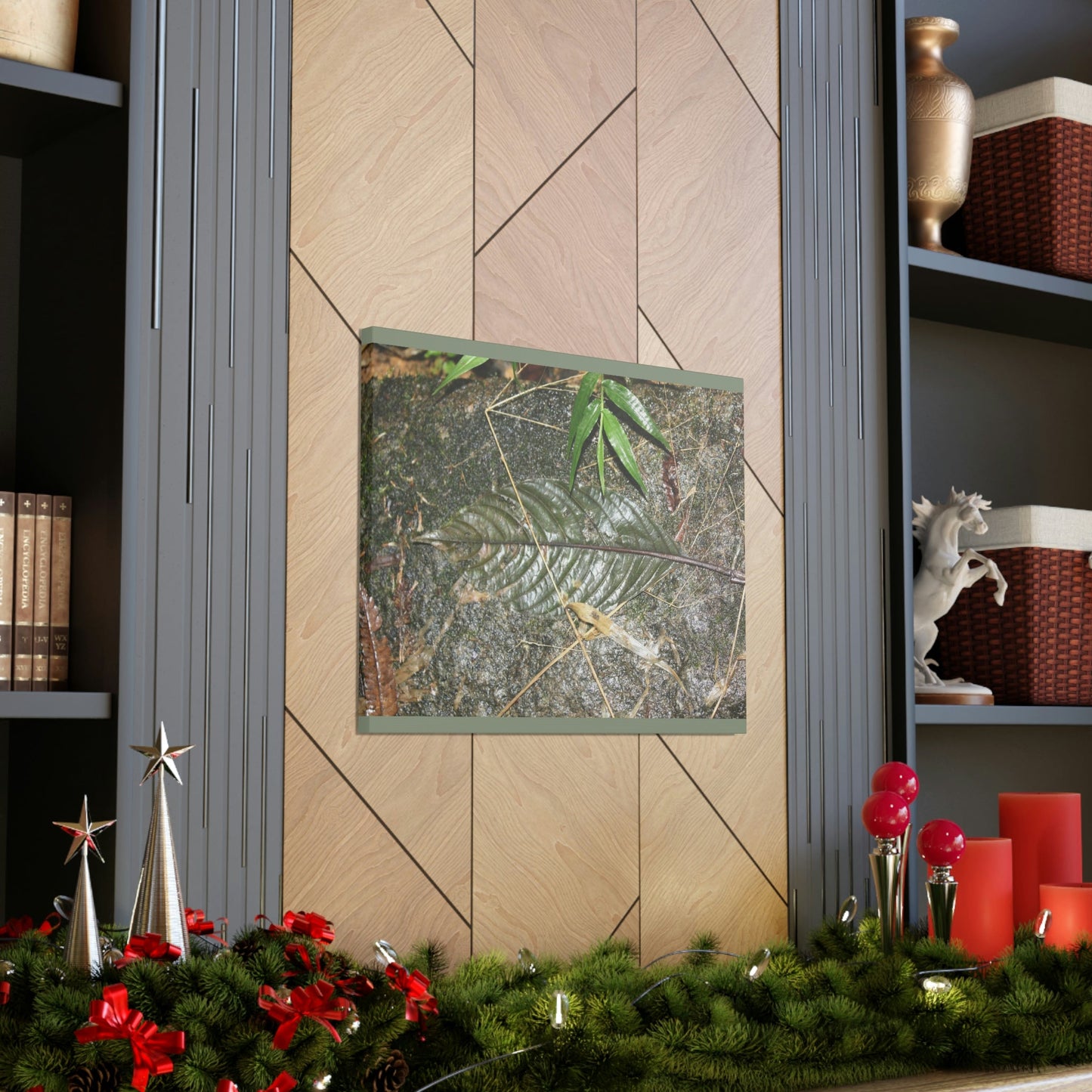 EYNF - anvas Gallery Wraps - Decomposing leaf in organic material floor / Hoja en descomposicion El YUnque PR 2013 - Green Forest Home