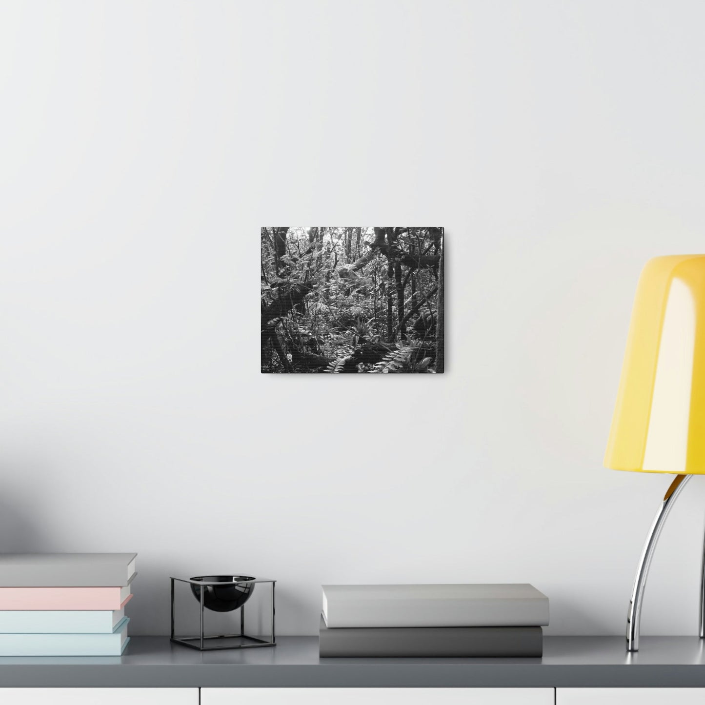 EYNF - Canvas Gallery Wraps - B&W image of the cloud forest near sunset in the Tradewinds trail - before Maria - Green Forest Home