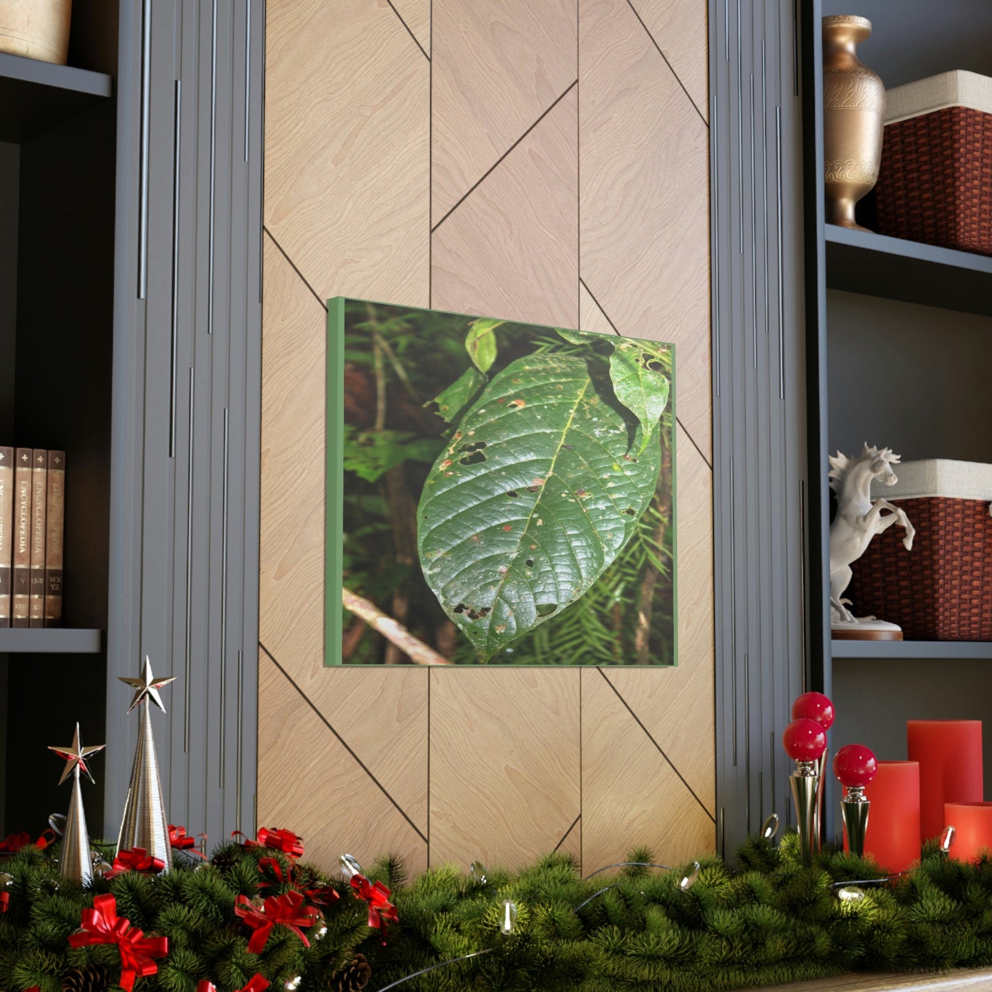 EYNF - Canvas Gallery Wraps - Large tropical leafs in the lower forest - El Yunque rainforest PR - Green Forest Home