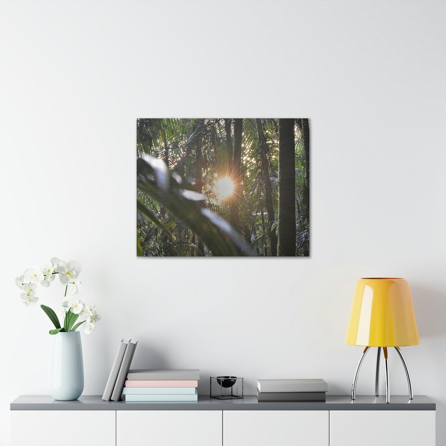 EYNF - Canvas Gallery Wraps - Sunset in the Sierra Palm forest - Tradewinds trail - El Yunque rainforest PR - Green Forest Home