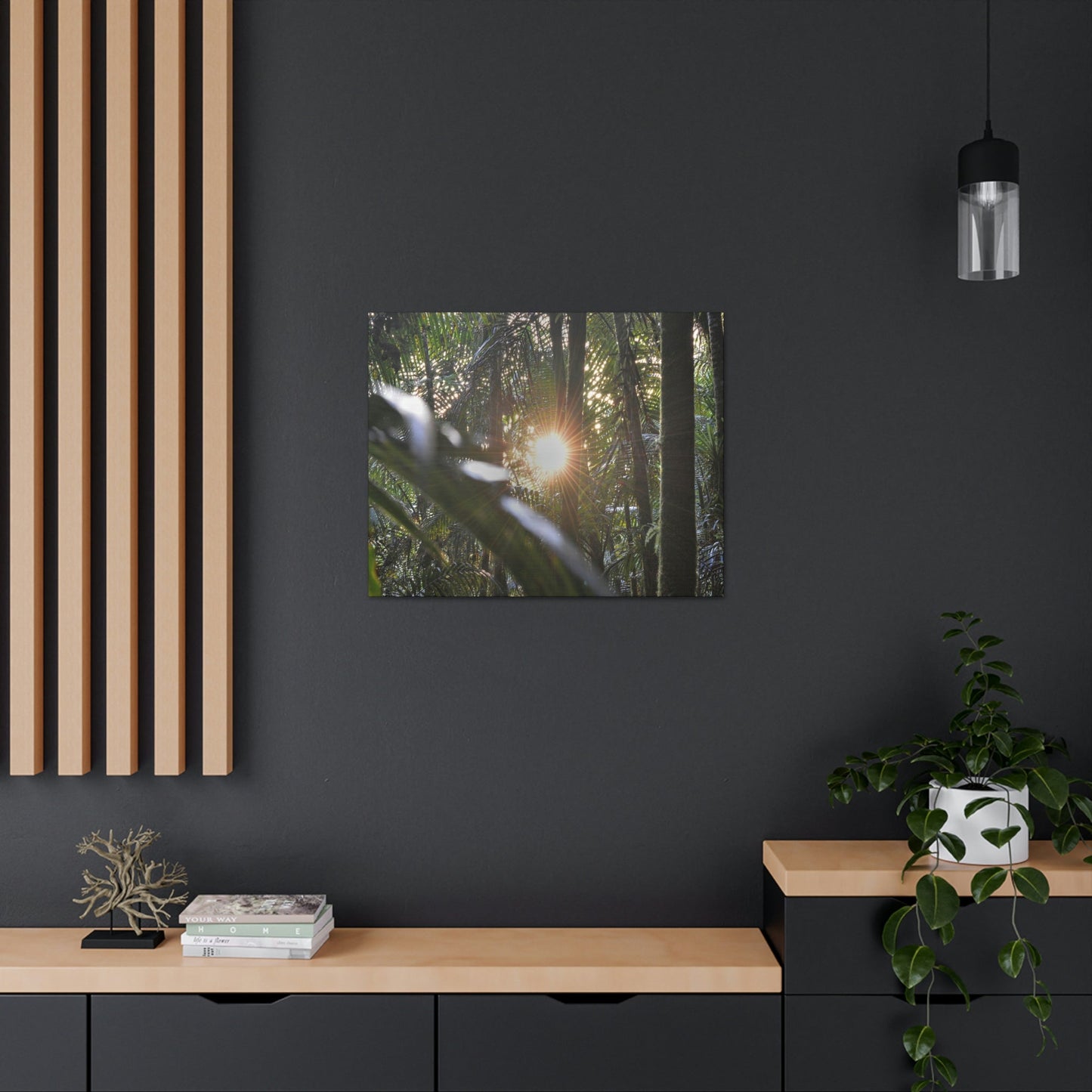 EYNF - Canvas Gallery Wraps - Sunset in the Sierra Palm forest - Tradewinds trail - El Yunque rainforest PR - Green Forest Home