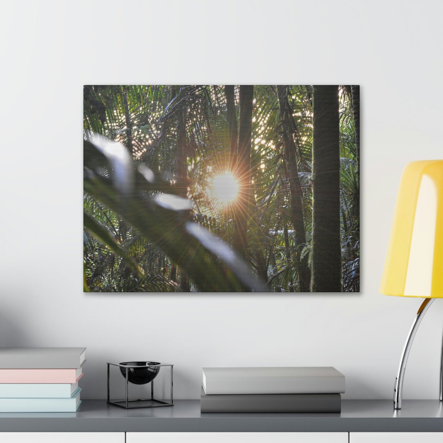 EYNF - Canvas Gallery Wraps - Sunset in the Sierra Palm forest - Tradewinds trail - El Yunque rainforest PR - Green Forest Home
