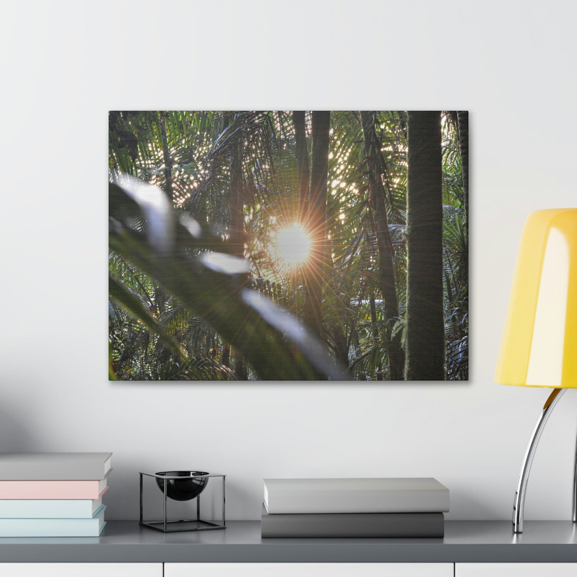 EYNF - Canvas Gallery Wraps - Sunset in the Sierra Palm forest - Tradewinds trail - El Yunque rainforest PR - Green Forest Home