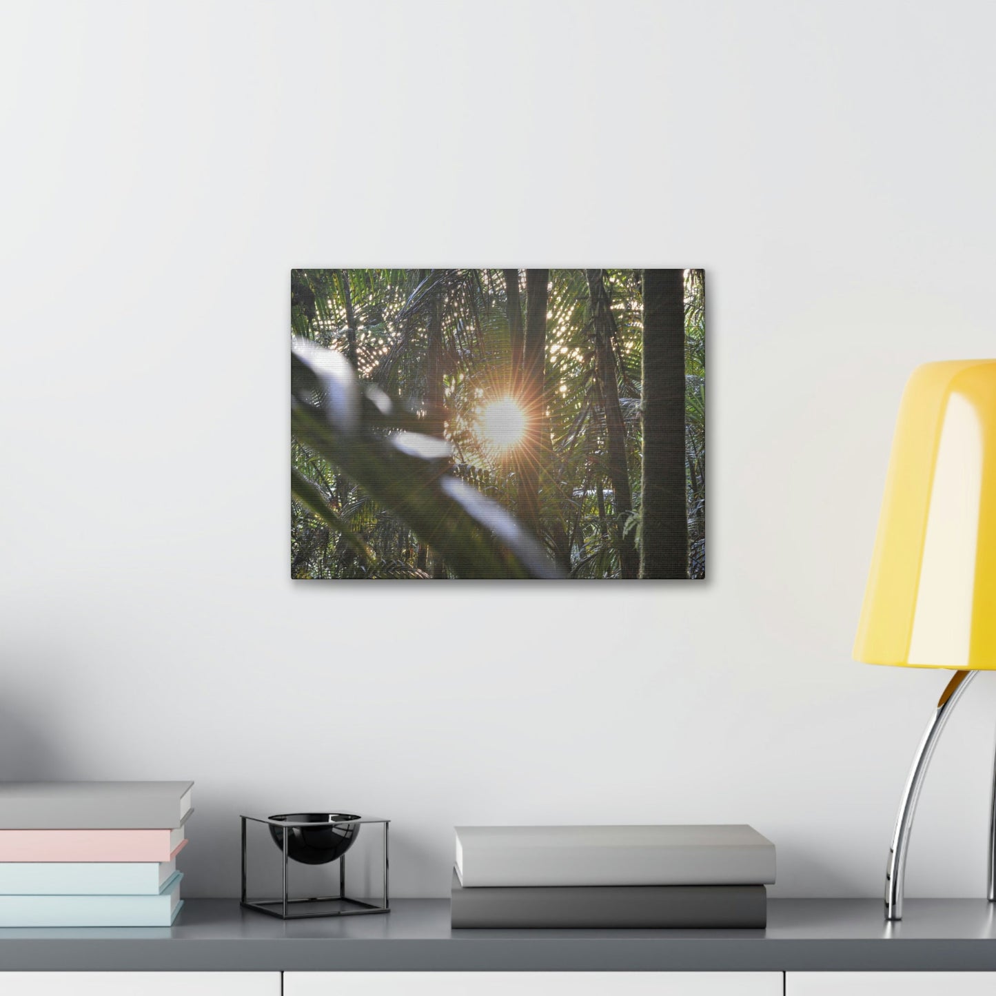EYNF - Canvas Gallery Wraps - Sunset in the Sierra Palm forest - Tradewinds trail - El Yunque rainforest PR - Green Forest Home