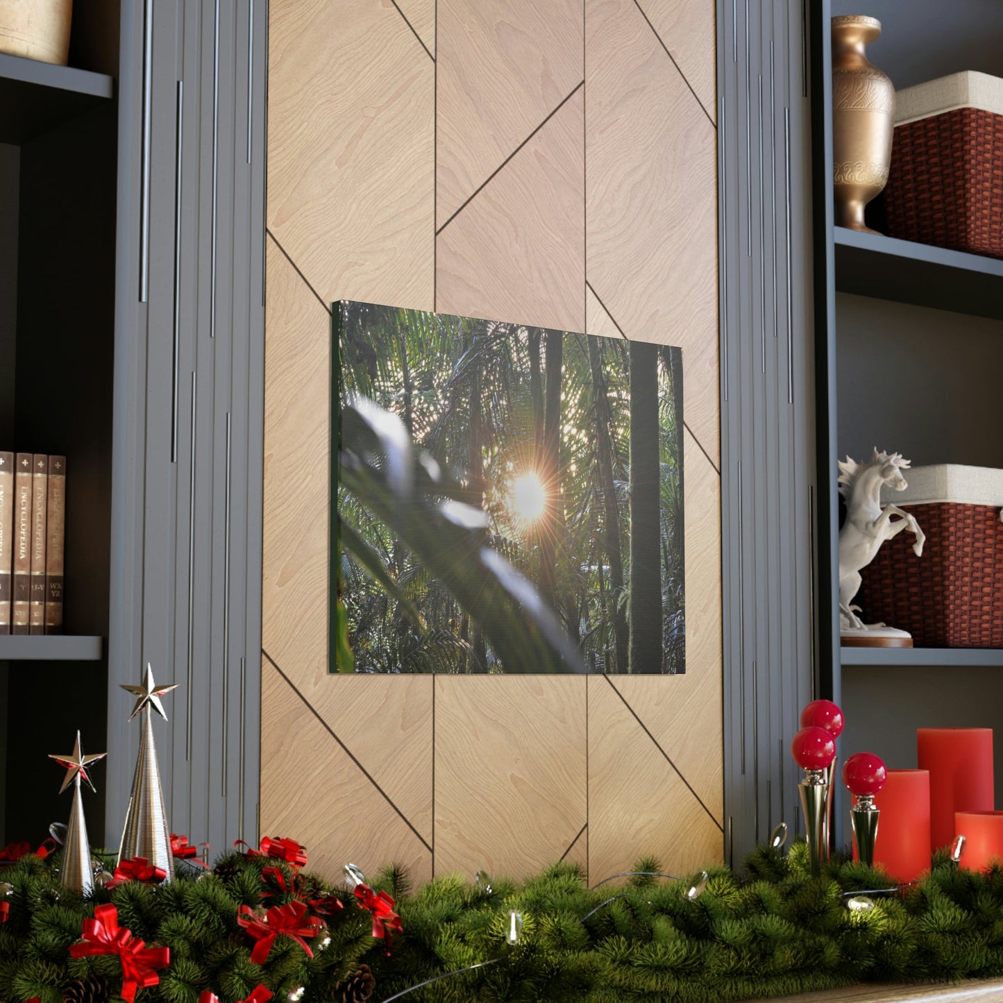 EYNF - Canvas Gallery Wraps - Sunset in the Sierra Palm forest - Tradewinds trail - El Yunque rainforest PR - Green Forest Home