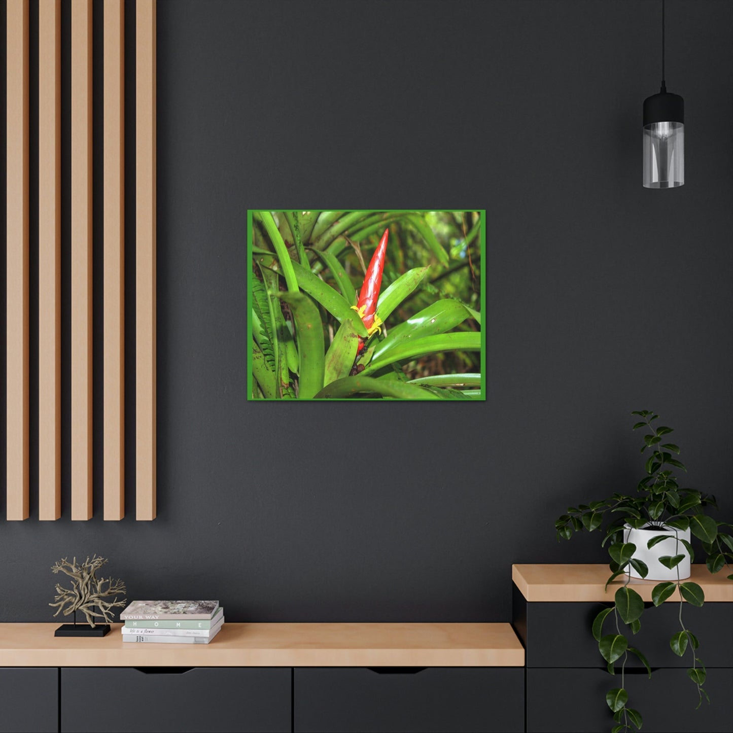 EYNF - Canvas Gallery Wraps - The Bromeliad in flower - Tradewinds - El Yunque rainforest PR - Green Forest Home