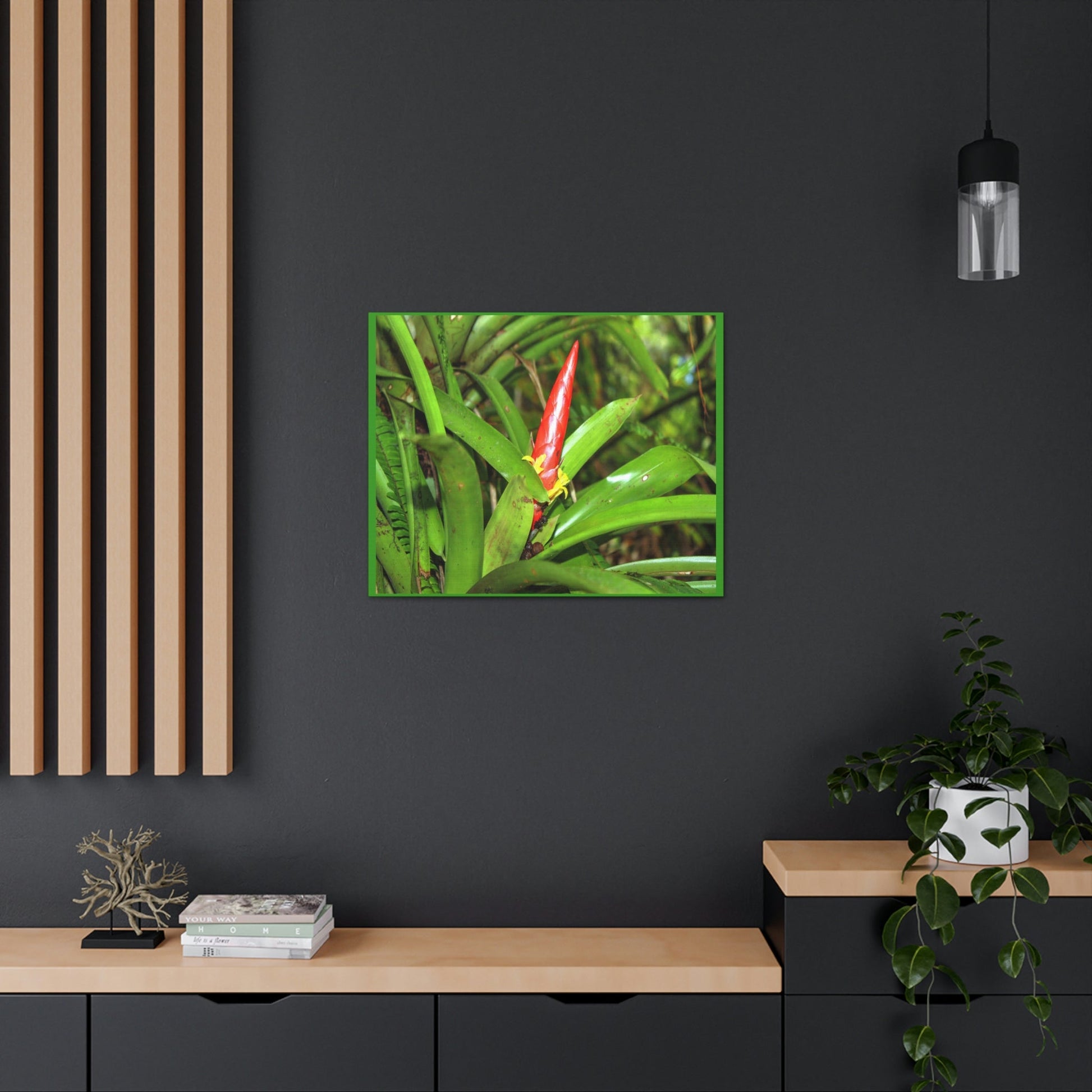 EYNF - Canvas Gallery Wraps - The Bromeliad in flower - Tradewinds - El Yunque rainforest PR - Green Forest Home