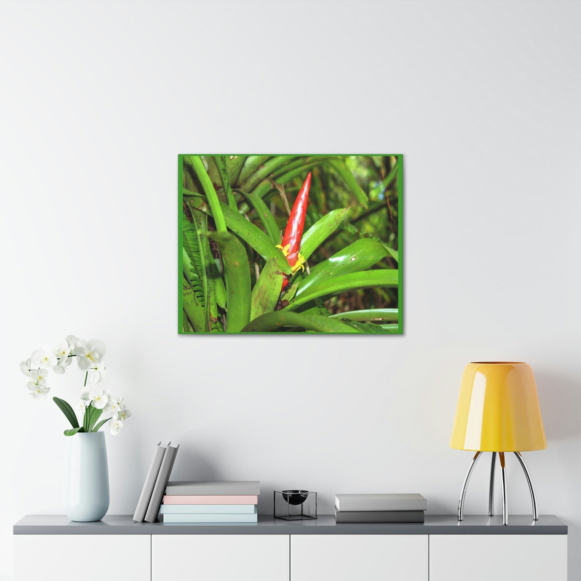 EYNF - Canvas Gallery Wraps - The Bromeliad in flower - Tradewinds - El Yunque rainforest PR - Green Forest Home