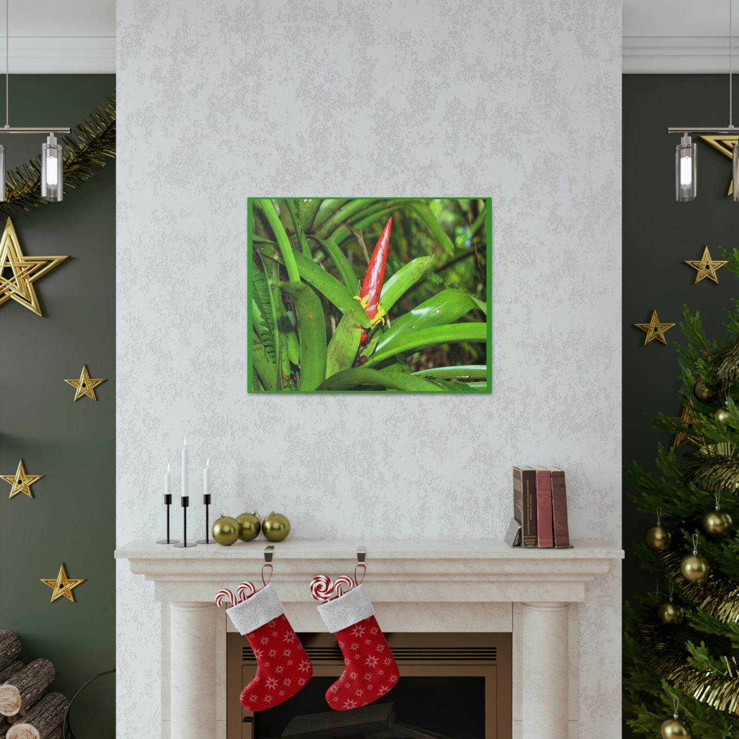 EYNF - Canvas Gallery Wraps - The Bromeliad in flower - Tradewinds - El Yunque rainforest PR - Green Forest Home