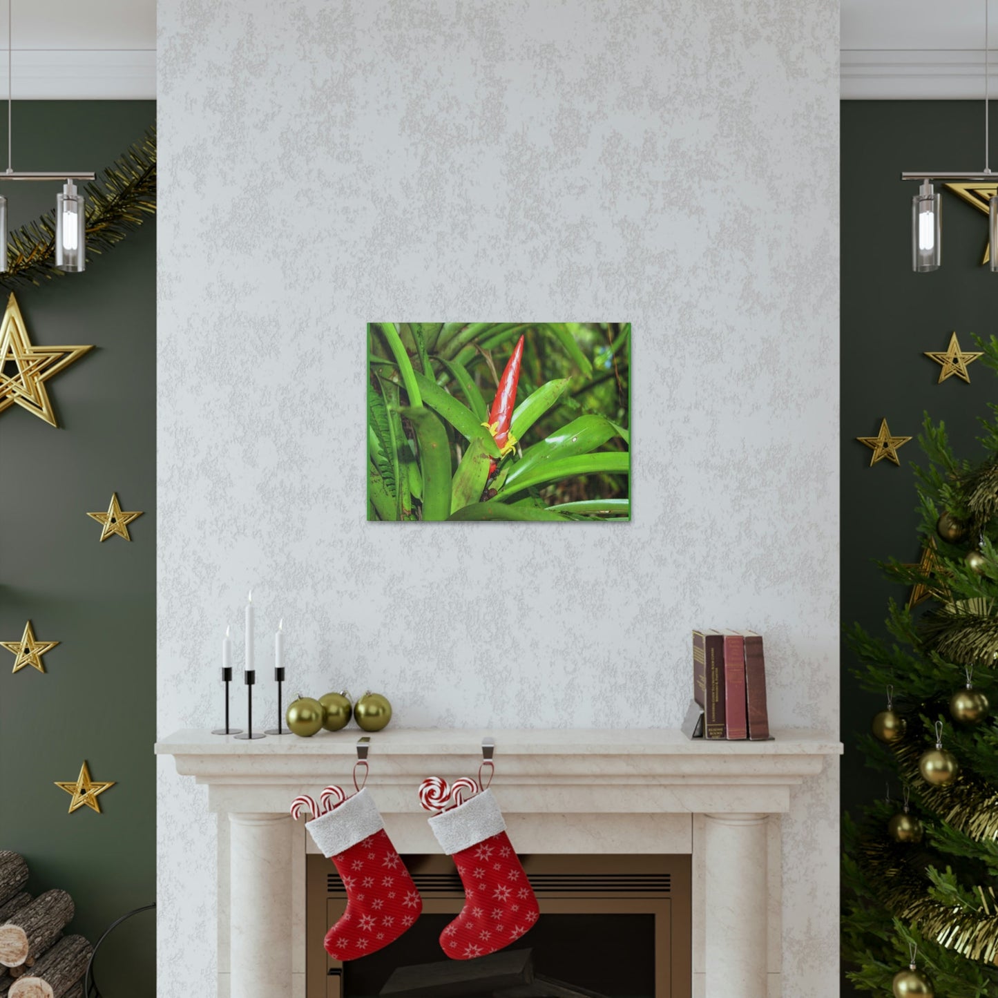 EYNF - Canvas Gallery Wraps - The Bromeliad in flower - Tradewinds - El Yunque rainforest PR - Green Forest Home