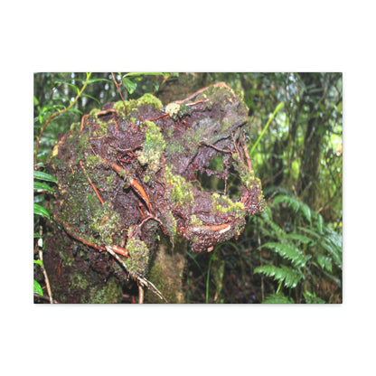EYNF - Canvas Gallery Wraps - The CRY of DEATH - a decaying trunk close to Tradewinds trail - El Yunque rainforest PR - Green Forest Home