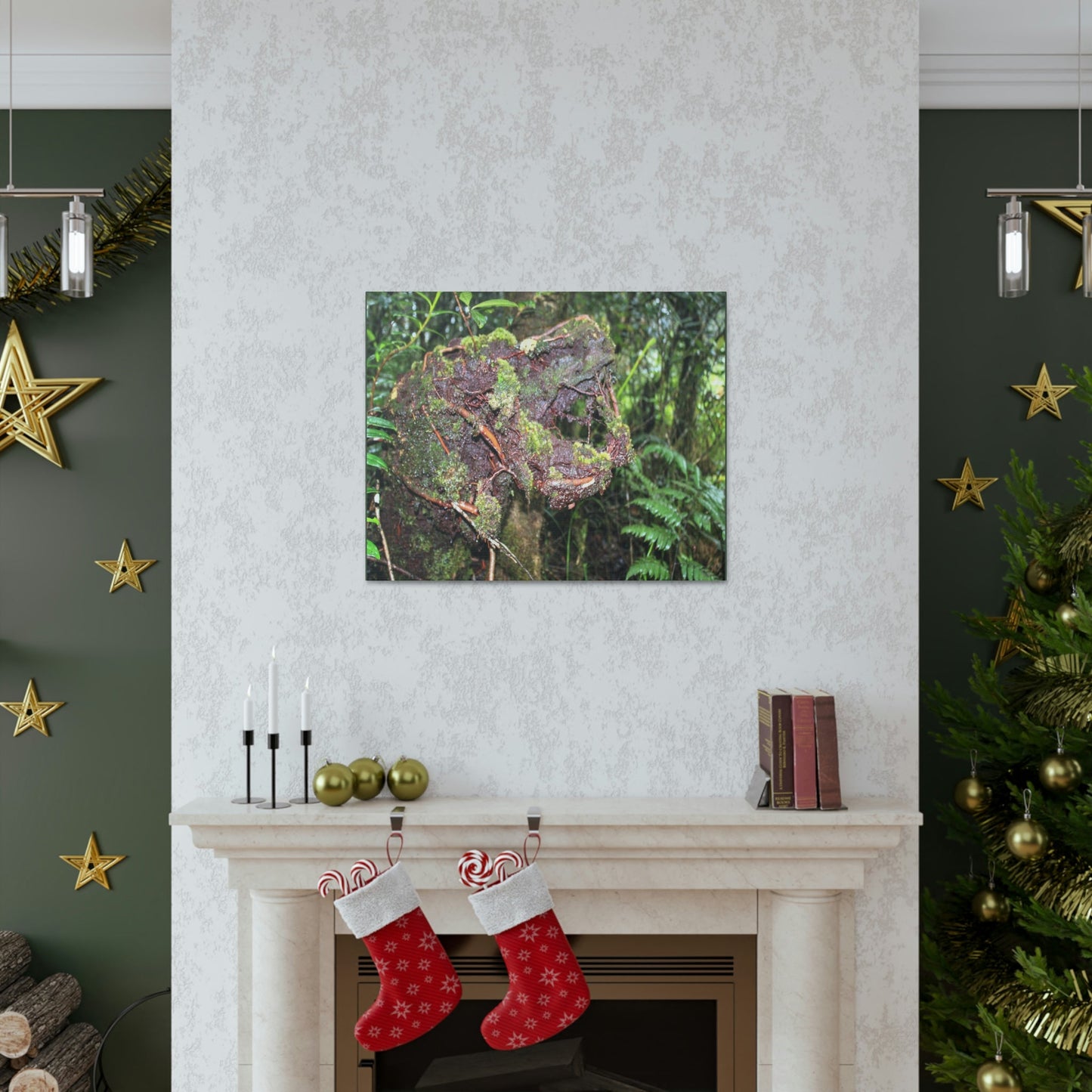 EYNF - Canvas Gallery Wraps - The CRY of DEATH - a decaying trunk close to Tradewinds trail - El Yunque rainforest PR - Green Forest Home