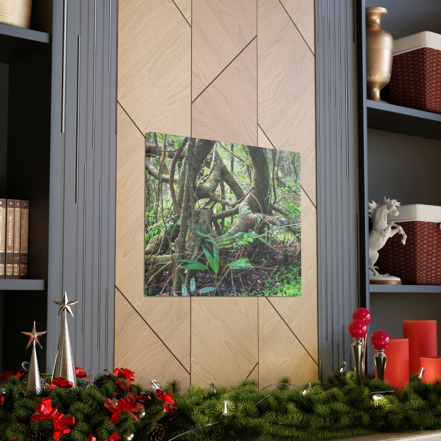 EYNF - Canvas Gallery Wraps - The Dancing trees in Tradewinds trail - El Yunque rainforest PR - Green Forest Home