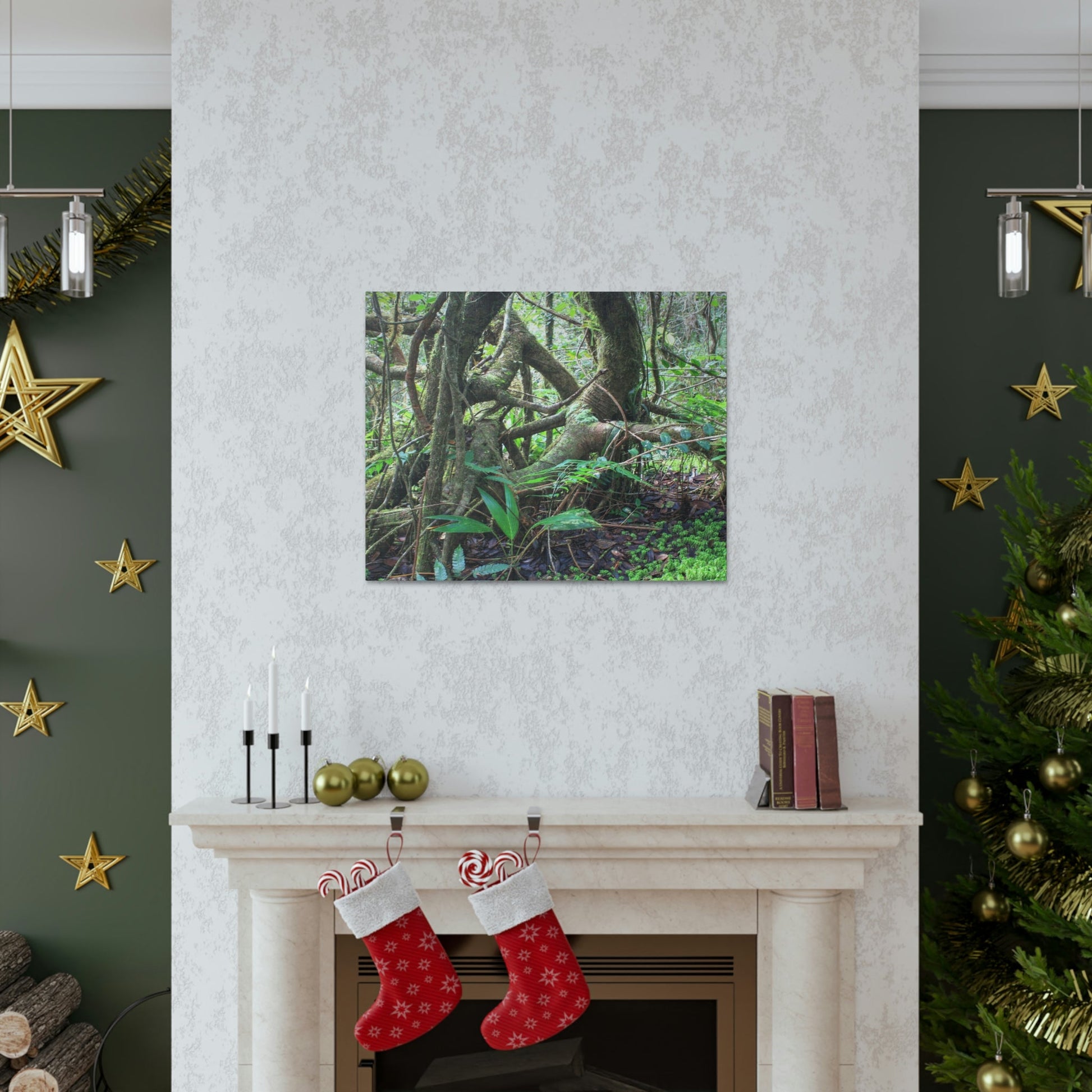 EYNF - Canvas Gallery Wraps - The Dancing trees in Tradewinds trail - El Yunque rainforest PR - Green Forest Home