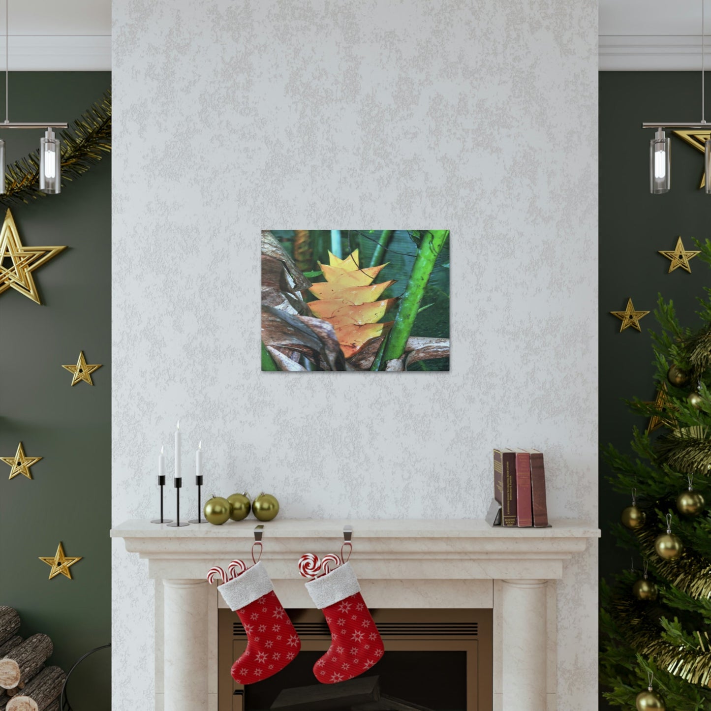 EYNF - Canvas Gallery Wraps - The Heliconia tropical flower - closed PR 191 road - El Yunque rainforest PR - Green Forest Home