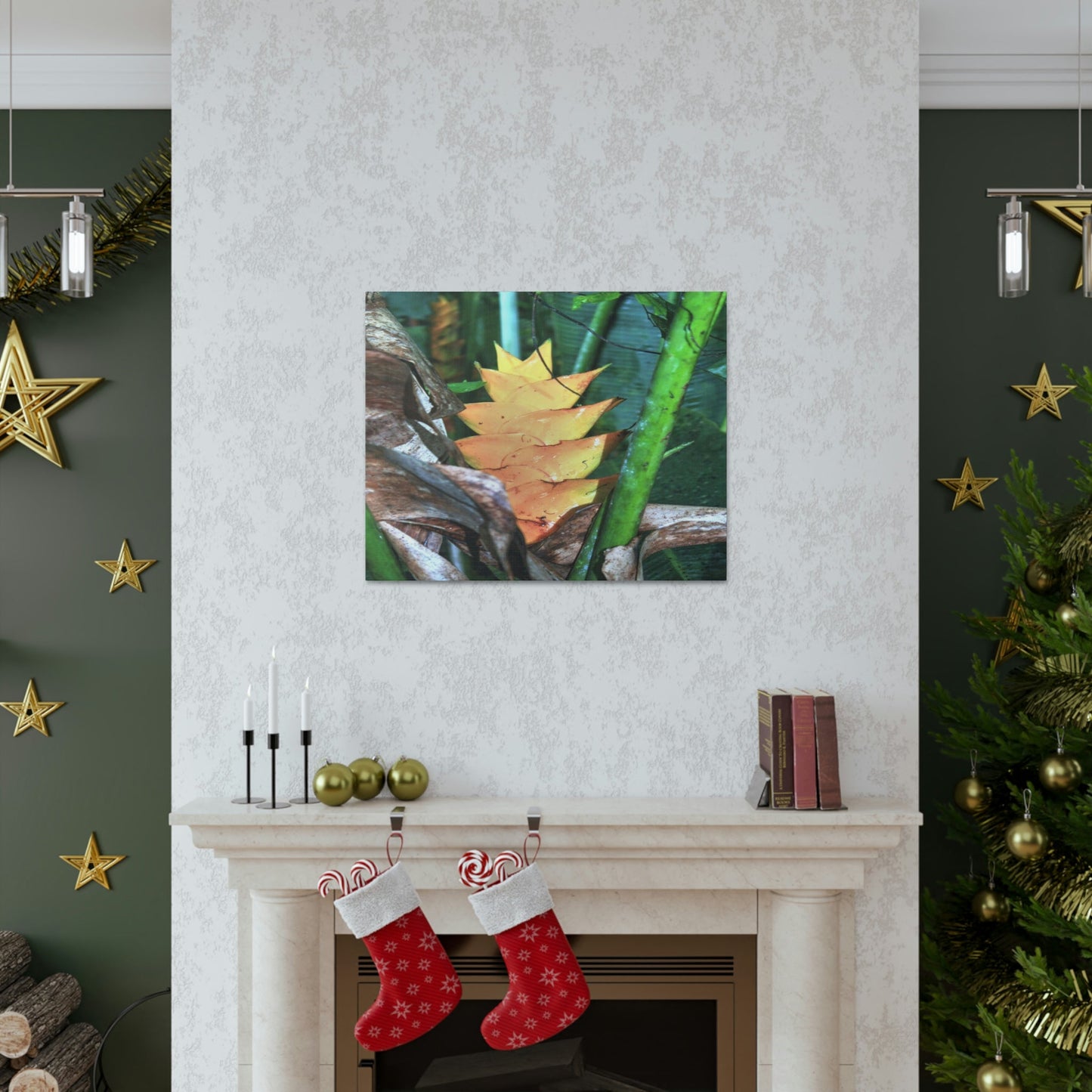 EYNF - Canvas Gallery Wraps - The Heliconia tropical flower - closed PR 191 road - El Yunque rainforest PR - Green Forest Home