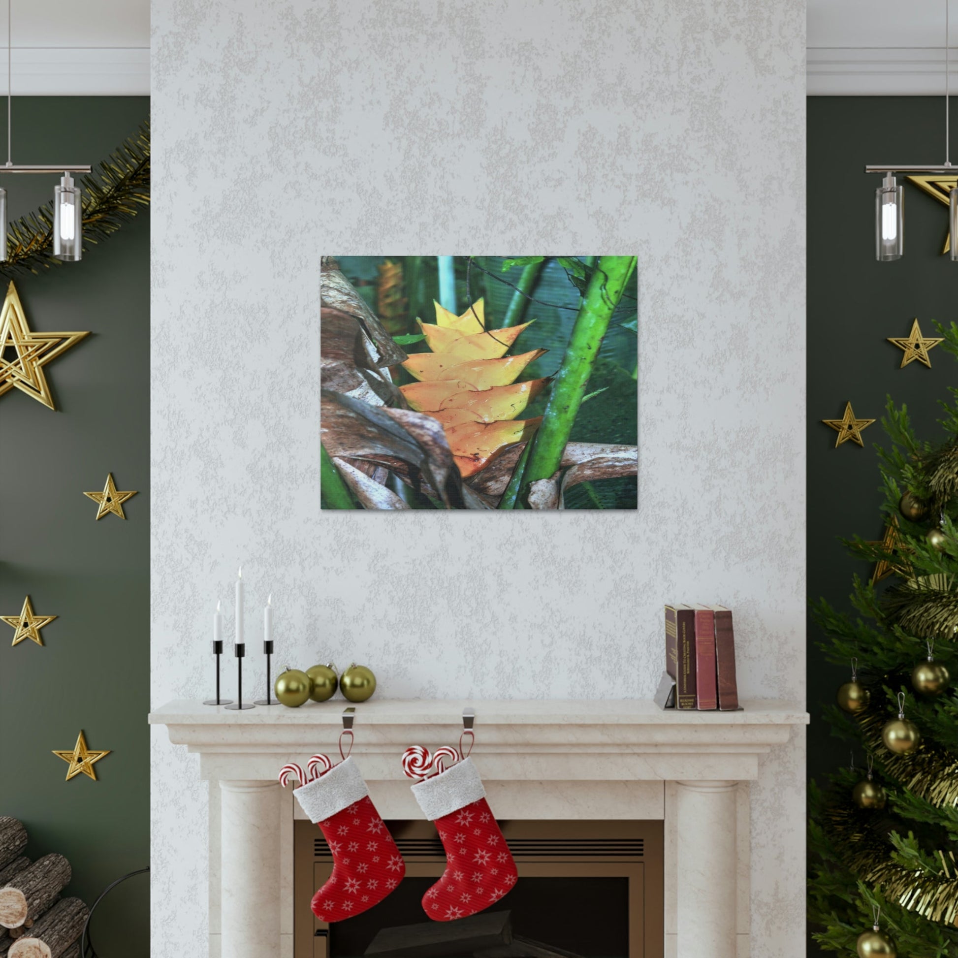 EYNF - Canvas Gallery Wraps - The Heliconia tropical flower - closed PR 191 road - El Yunque rainforest PR - Green Forest Home