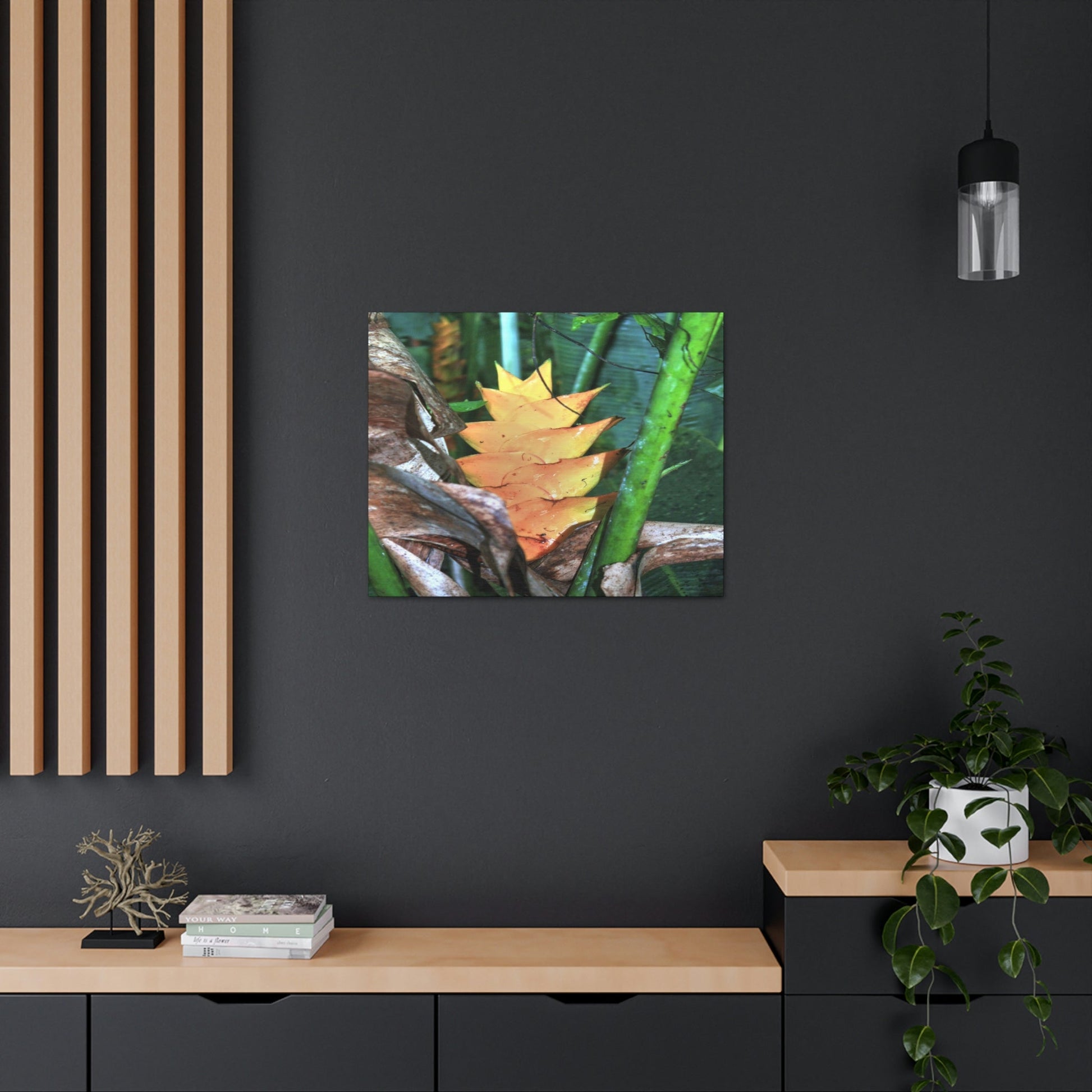 EYNF - Canvas Gallery Wraps - The Heliconia tropical flower - closed PR 191 road - El Yunque rainforest PR - Green Forest Home