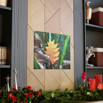 EYNF - Canvas Gallery Wraps - The Heliconia tropical flower - closed PR 191 road - El Yunque rainforest PR - Green Forest Home