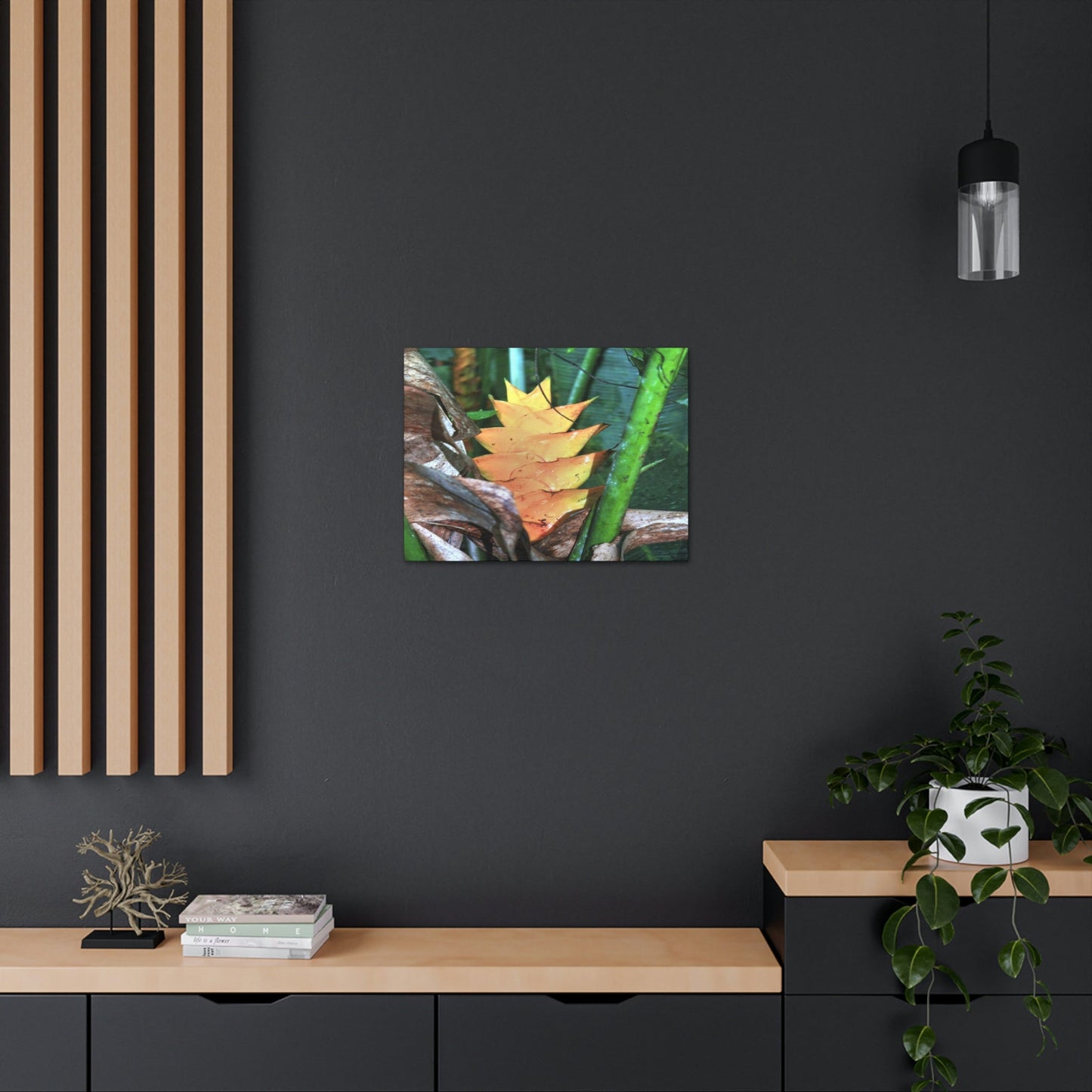 EYNF - Canvas Gallery Wraps - The Heliconia tropical flower - closed PR 191 road - El Yunque rainforest PR - Green Forest Home
