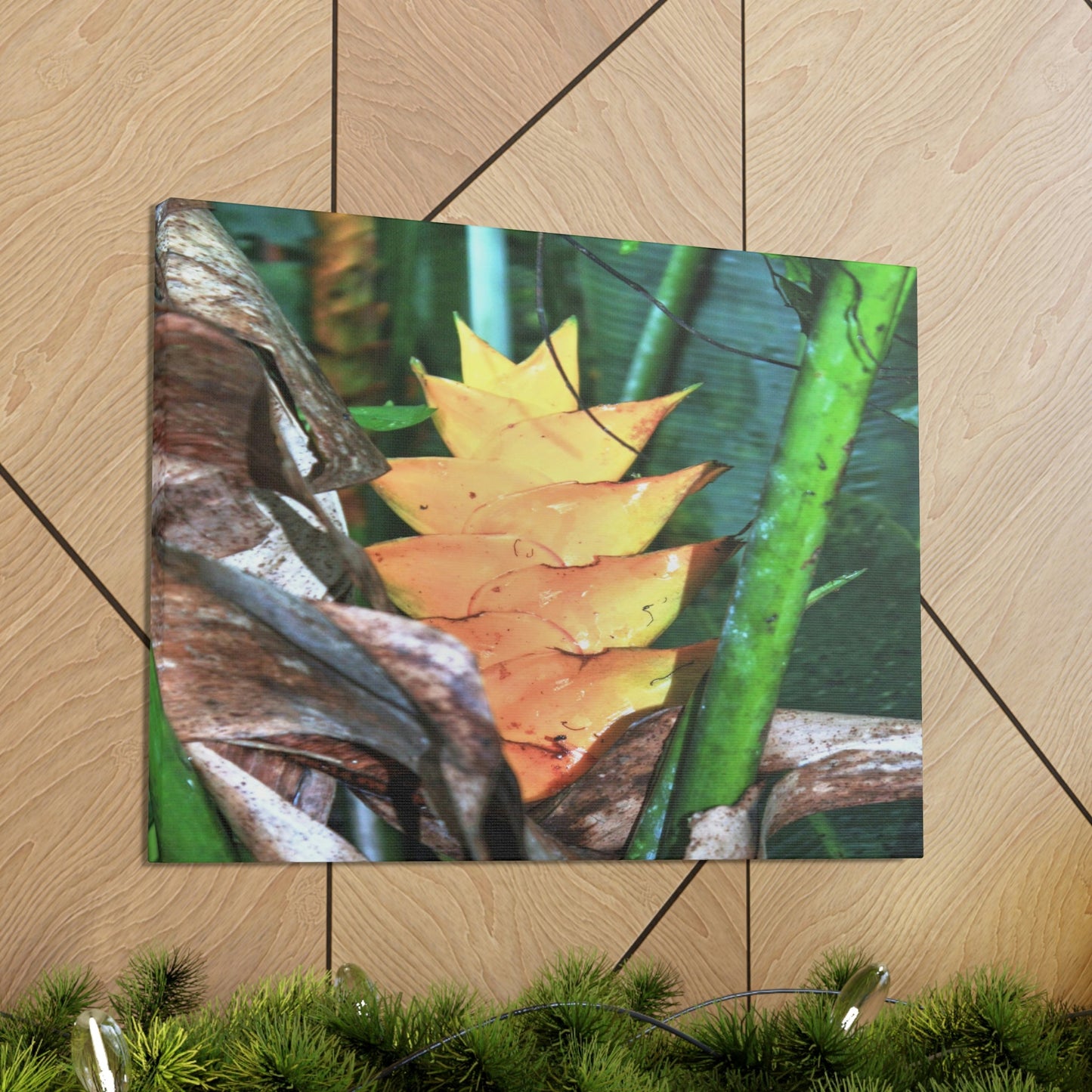 EYNF - Canvas Gallery Wraps - The Heliconia tropical flower - closed PR 191 road - El Yunque rainforest PR - Green Forest Home