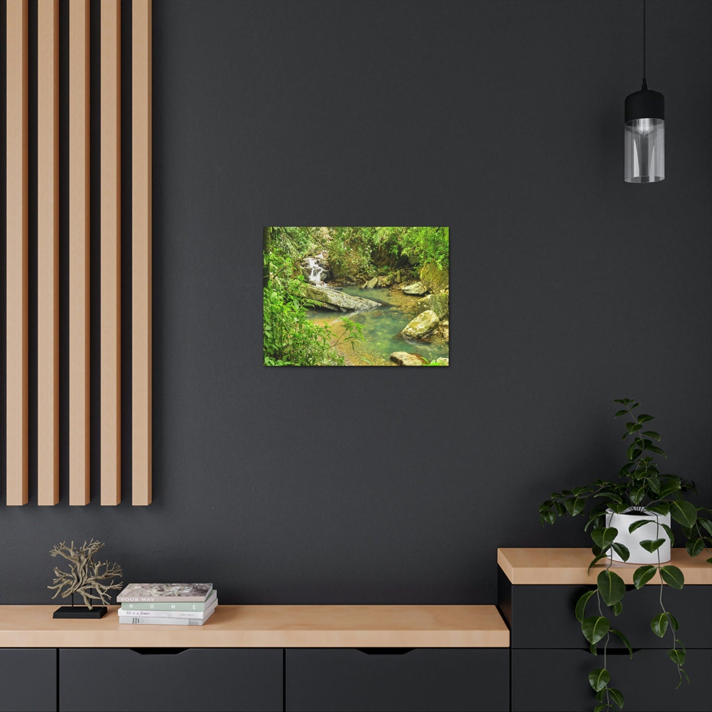 EYNF - Canvas Gallery Wraps - The Magic pond in La Mina river and trail - El Yunque PR - before Hurricane Maria - Green Forest Home